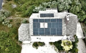 rooftop solar installation on a home in Truro, MA on Cape Cod