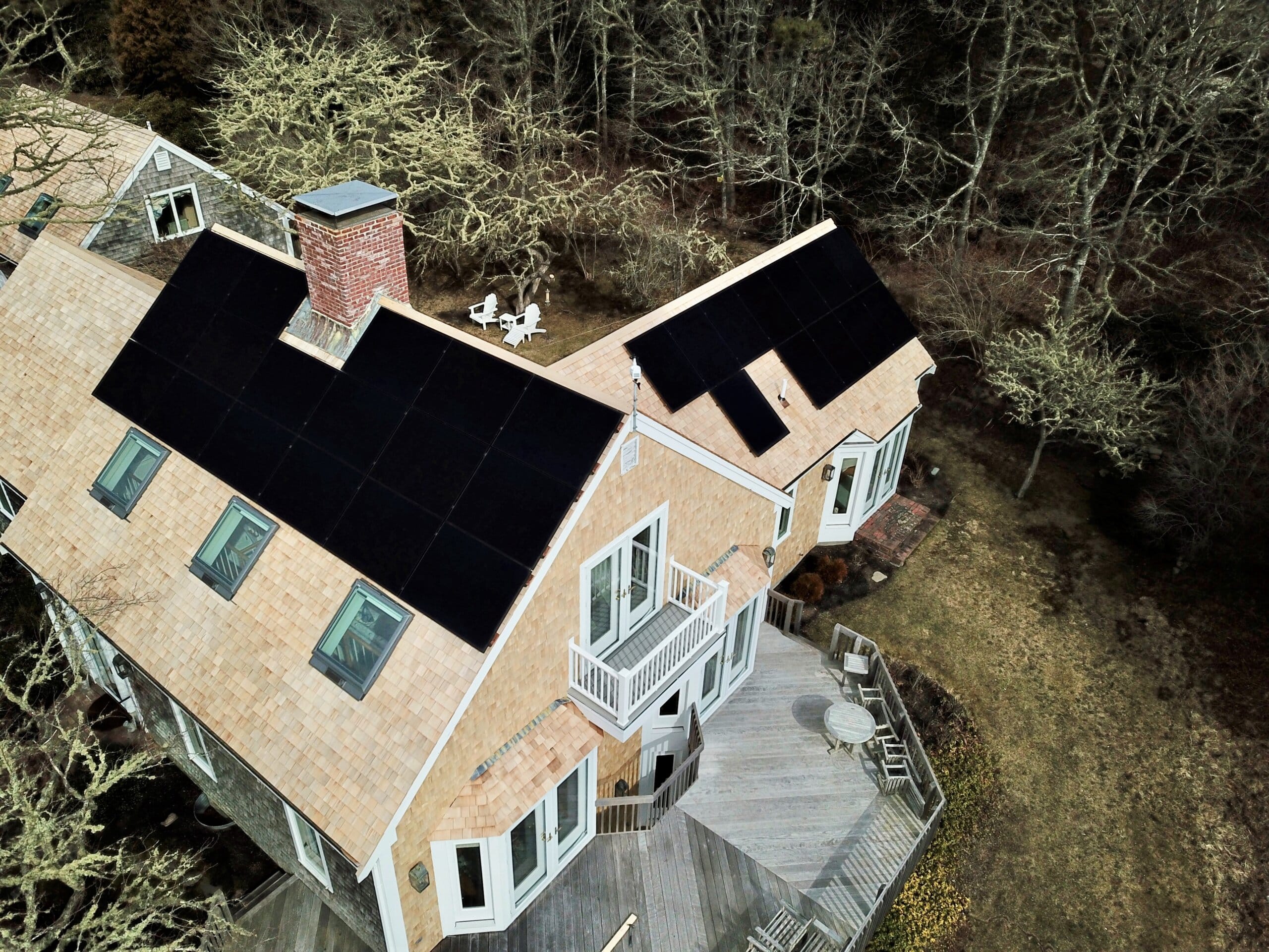 cape cod house with solar panels