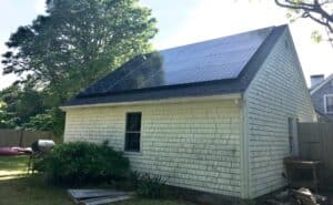 house with a roof top solar installation